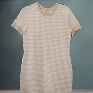 Michael Kors Pink & White Knit Dress (L)